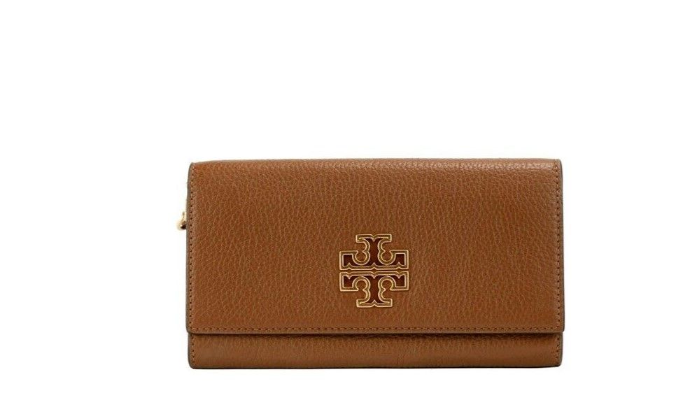 Britten Moose Pebbled Leather Flap Envelope Wristlet Wallet