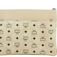 Portuna Medium Visetos Beige Coated Canvas Flat Pouch Crossbody Clutch Bag