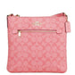 Rowan Medium Coated Canvas Pink Lemonade File Crossbody Handbag