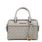 Travel XS Light Cream Signature PVC Duffle Crossbody Handbag Purse