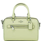(C9950) Mini Rowan Pale Lime Crossgrain Leather Satchel Crossbody Handbag