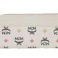 Portuna Large White Visetos Leather Multifunction Zip Around Clutch Wallet