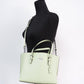 (C4084) Mollie 25 Pale Lime Small Leather Tote Crossbody Handbag Purse