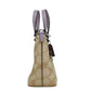 Gallery Mini Khaki Lilac Signature Coated Canvas Crossbody Bag