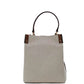 Blake Small Natural Tory Red Canvas Bucket Crossbody Handbag