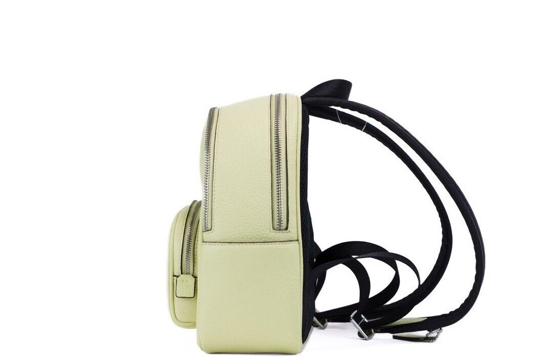 Mini Court Pale Lime Pebbled Leather Shoulder Backpack Bag