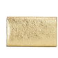 Small Metallic Gold Lamb Leather Medusa Clutch Crossbody Wallet Purse