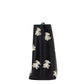 Mollie 22 Dog Print Black Leather Bucket Crossbody Handbag Purse