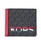 Cooper Black Flame Signature Leather Graphic Logo Billfold Wallet