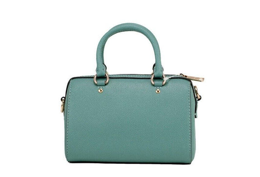 Mini Rowan Marine Crossgrain Leather Satchel Crossbody Handbag