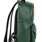 Medusa Large Dark Green Grainy Calf Leather Shoulder Backpack Bookbag