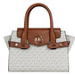 Carmen Medium Vanilla Signature PVC Leather Satchel Handbag Purse