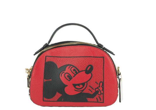 Mickey Mouse X Keith Haring Serena Pebble Leather Satchel Handbag