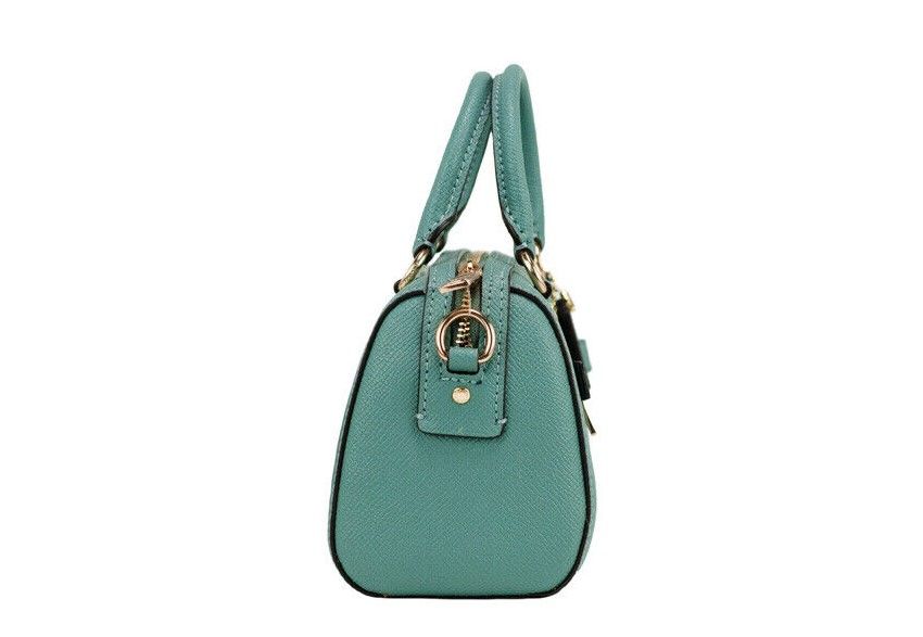 Mini Rowan Marine Crossgrain Leather Satchel Crossbody Handbag