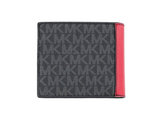 Cooper Black Flame Signature Leather Graphic Logo Billfold Wallet