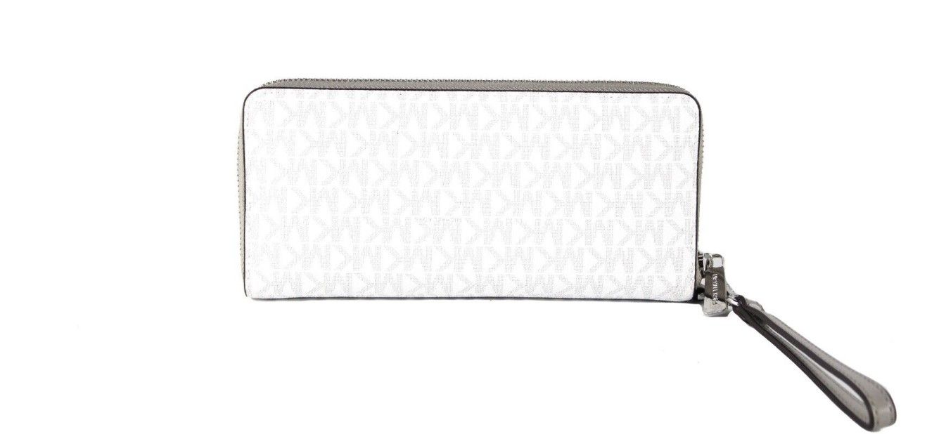 Jet Set Travel Large Optic White Signature Continental Wrist Wallet