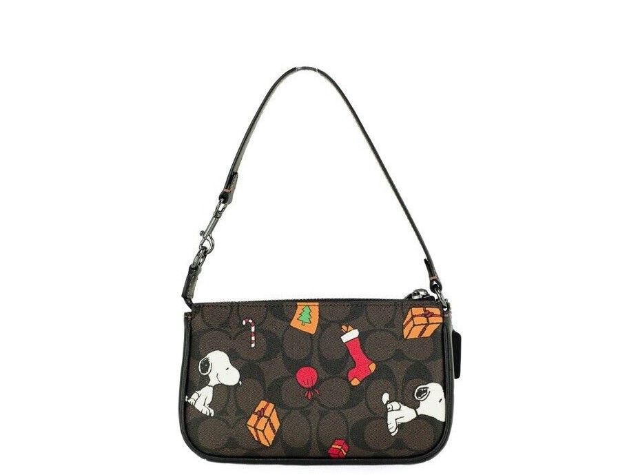 Nolita 19 Mini Holiday Snoopy Coated Canvas Top Handle Wrist Bag