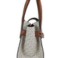 Carmen Medium Vanilla Signature PVC Leather Satchel Handbag Purse
