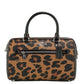 Rowan Medium Leopard Print Coated Canvas Satchel Handbag Bag Purse