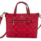 (CA721) Gallery Mini Miami Red Signature Coated Canvas Crossbody Purse Bag