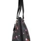 Disco Star Print Crossgrain Leather Gallery Shoulder Tote Handbag