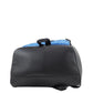 (C9837) Signature Canvas Blue Leather Colorblock Flap Backpack Bookbag