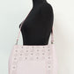 Aren Medium Visetos Powder Pink Leather Hobo Shoulder Crossbody Handbag