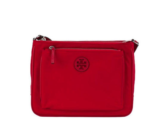 Small Brilliant Red Nylon Swingpack Crossbody Handbag