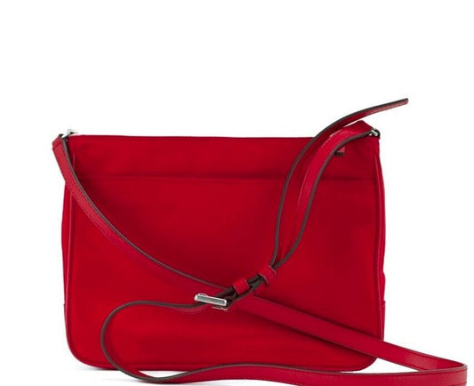 Small Brilliant Red Nylon Swingpack Crossbody Handbag