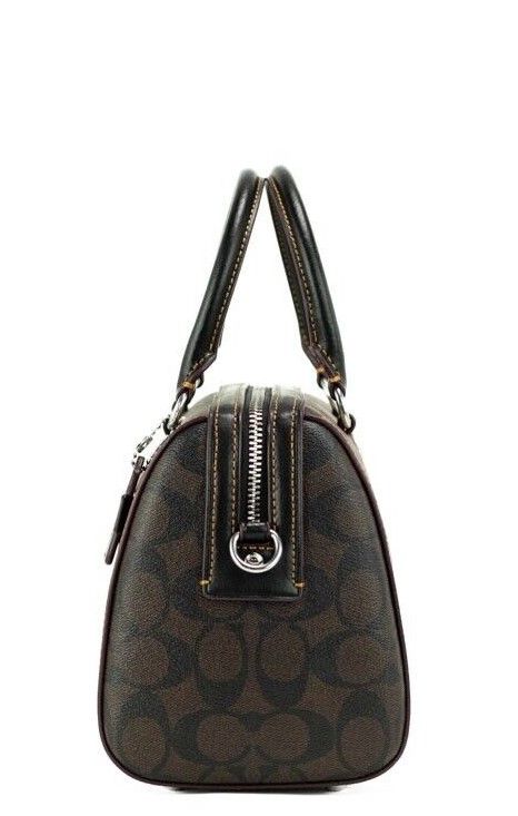 Rowan Medium Leopard Print Coated Canvas Satchel Handbag Bag Purse