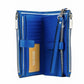 Jet Set Pale Ocean Multi Striped PVC Large Double Zip Wrist Wallet