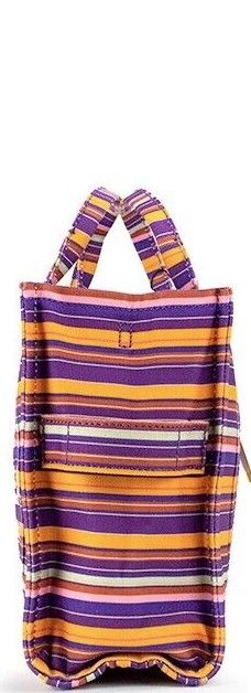 The Tote Bag Traveler Tote Medium Purple Cotton Canvas Handbag Purse