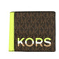 Cooper Brown Neon Signature Leather Graphic Logo Billfold Wallet