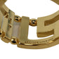 Greca Patterned Gold Toned Brass US Men's Size 9 Ring
