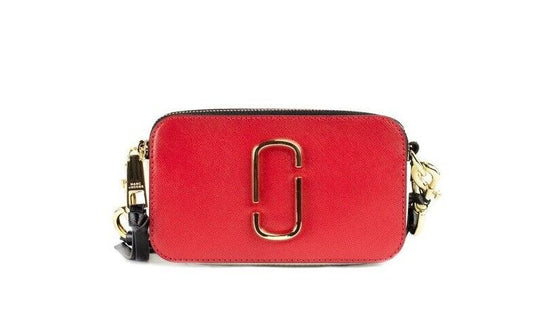 The Snapshot Bag Americana Saffiano Leather Red Shoulder Purse