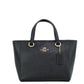 Alice Small Black Crossgrain Leather Satchel Crossbody Handbag