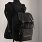 Aviator Large Black Branded Econyl Nylon Drawstring Backpack Bookbag