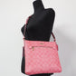 Rowan Medium Coated Canvas Pink Lemonade File Crossbody Handbag