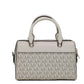 Travel XS Light Cream Signature PVC Duffle Crossbody Handbag Purse