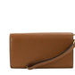 Britten Moose Pebbled Leather Flap Envelope Wristlet Wallet