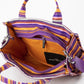 The Tote Bag Traveler Tote Medium Purple Cotton Canvas Handbag Purse