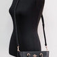 Alice Small Black Crossgrain Leather Satchel Crossbody Handbag