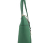 Charlotte Large Saffiano Leather Jewel Green Top Zip Tote Handbag