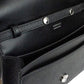 Hampshire Small Black Embossed Logo Smooth Leather Crossbody Handbag
