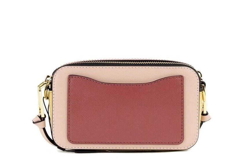 The Snapshot Bag Colorblock Rose Saffiano Leather Handbag Purse