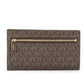 Jet Set Travel Leather Large Trifold Wallet Clutch