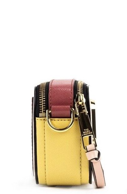 The Snapshot Bag Colorblock Rose Saffiano Leather Handbag Purse