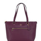 Black Cherry Leather Gallery Shoulder Tote Handbag Purse Bag
