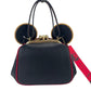 (4720) Mickey Mouse X Keith Haring Small Leather Kisslock Crossbody Bag