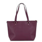 Black Cherry Leather Gallery Shoulder Tote Handbag Purse Bag